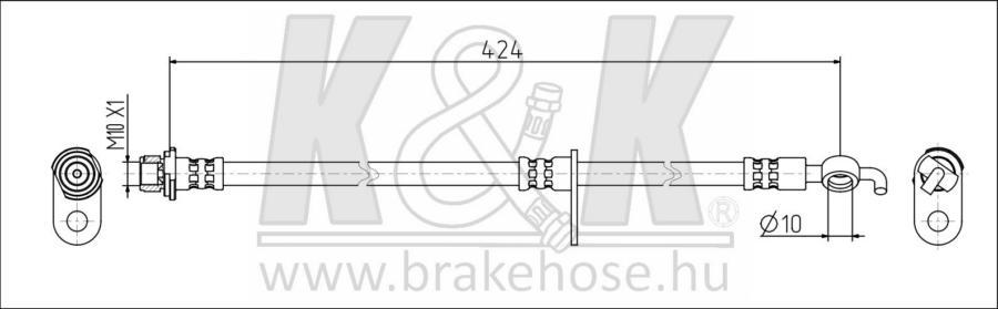 

Шланг Тормозной Ft1667 Toyota Camry V5 11- Передн. Лев. K&K арт. FT1667