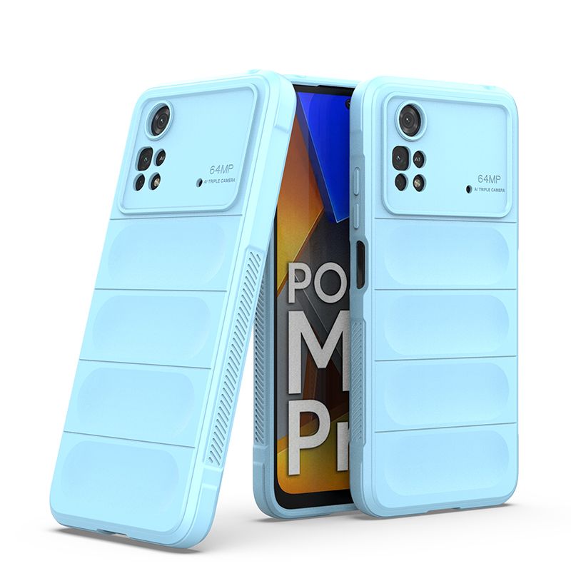 

Противоударный чехол Flexible Case для Xiaomi Poco M4 Pro 4G (голубой), 328027529