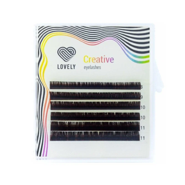 

Ресницы Lovely Dark Chocolate C 0.10 4-7 мм мини, Коричневый, 4627148844769