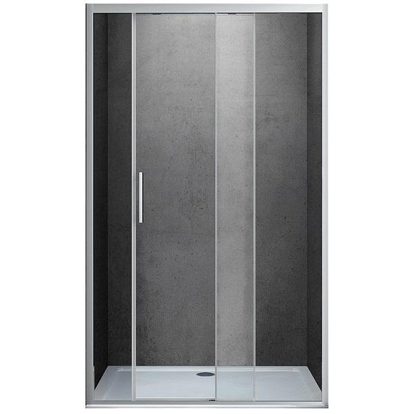 фото Душевая дверь в нишу vincea soft vds-3so140cl 140 см, стекло прозрачное, хром