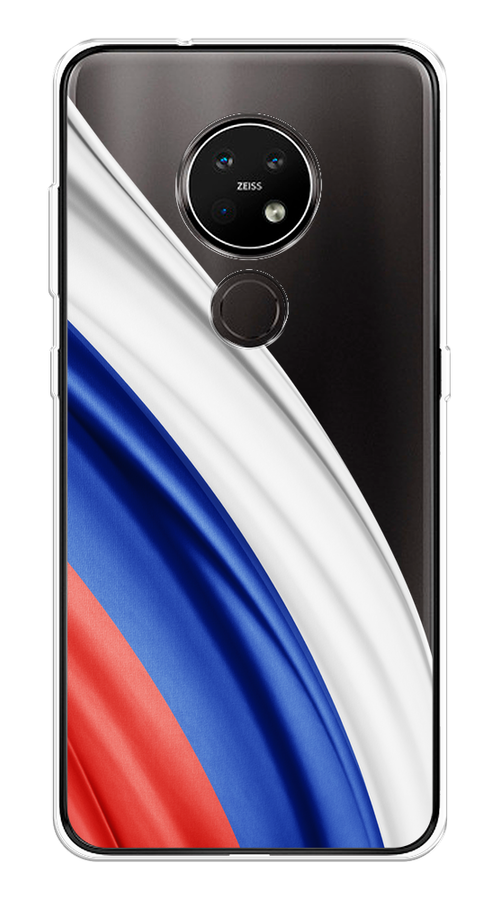 

Чехол на Nokia 6.2/7.2 "Флаг России уголок", Белый;синий;красный;прозрачный, 123050-1