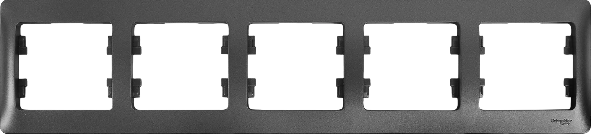 Рамка для розеток и выключателей Schneider Electric Glossa 5 постов пятерная цвет графит рамка на 4 поста графит w0042104 werkel