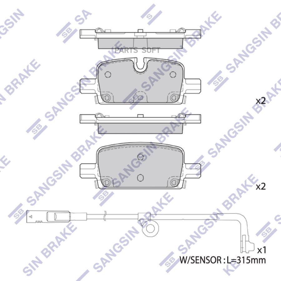 

Колодки Дисковые Задние Chevrolet Silverado 1500 19> Sangsin brake SP4395 Sp4395