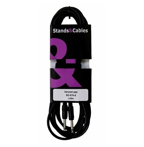 фото Stands cables gc-074-5 - кабель распаянный инструментальный jack-jack 5 м.