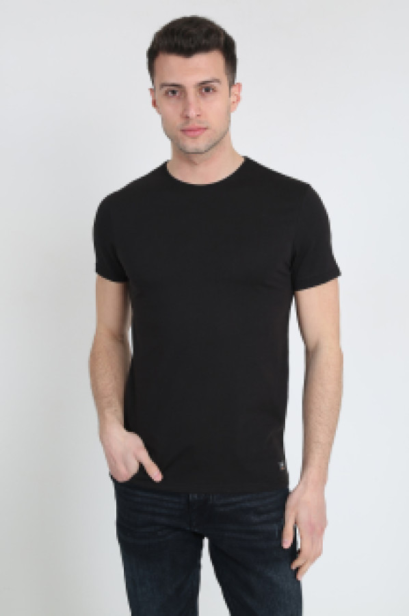 

Футболка мужская Terapi Giyim 25438 черная 2XL (доставка из-за рубежа), Черный, 25438