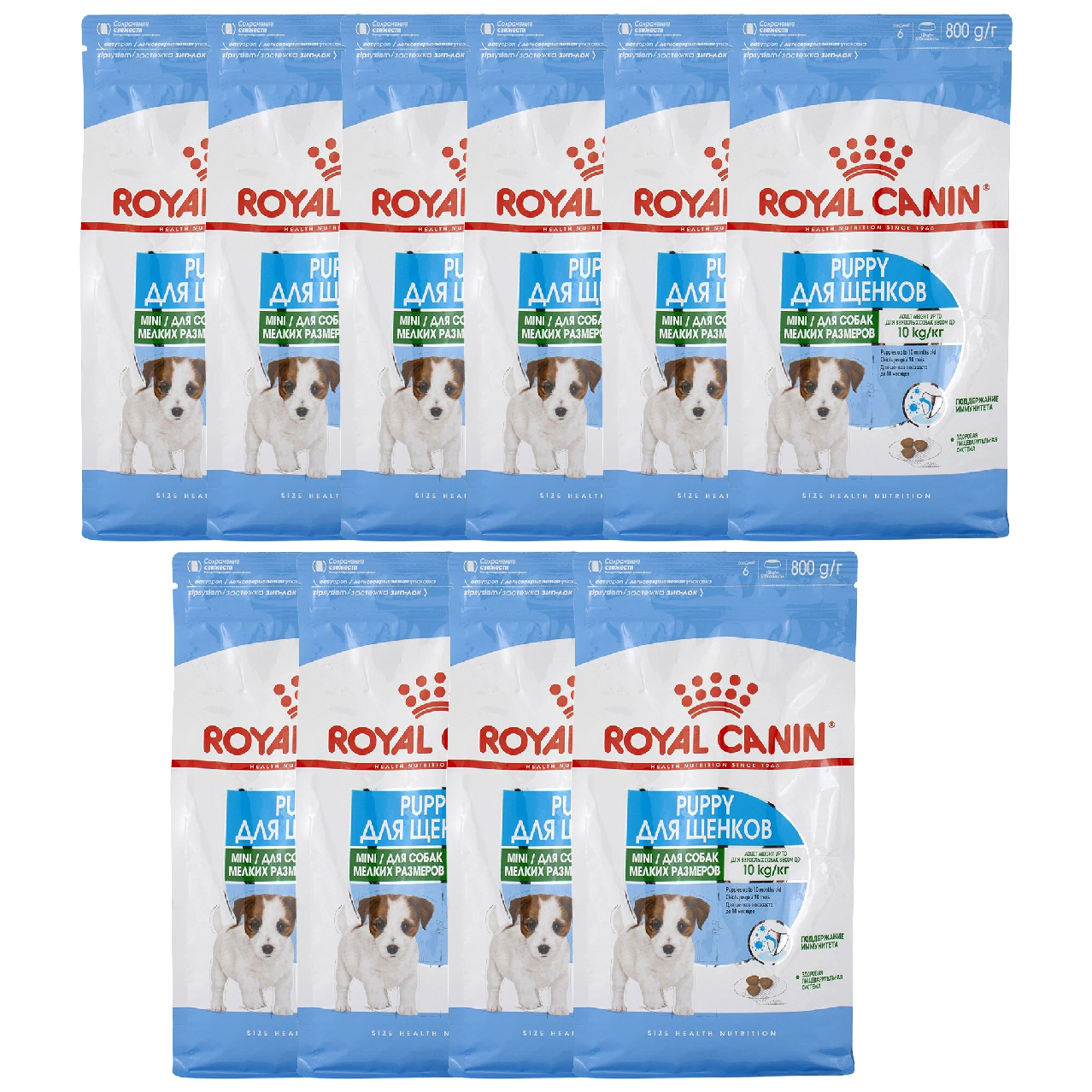 

Сухой корм для щенков ROYAL CANIN MINI PUPPY для маленьких пород, 10 шт по 0,8кг