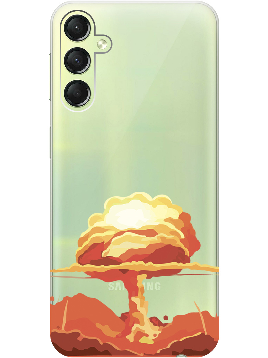 

Чехол на Samsung Galaxy A24 силиконовый с принтом "Boom", Прозрачный;красный, 20001388