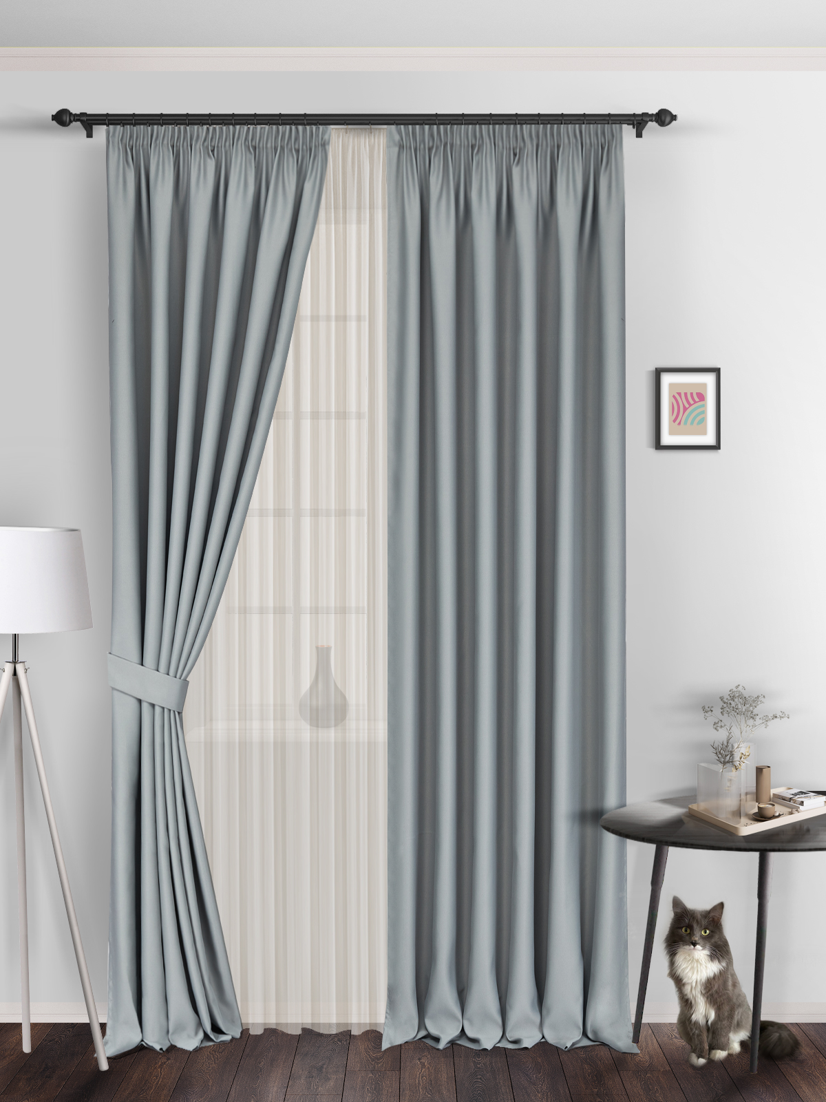

Шторы ВсеТканиТут bacio blackout 200х240 2 шт, bacio blackout