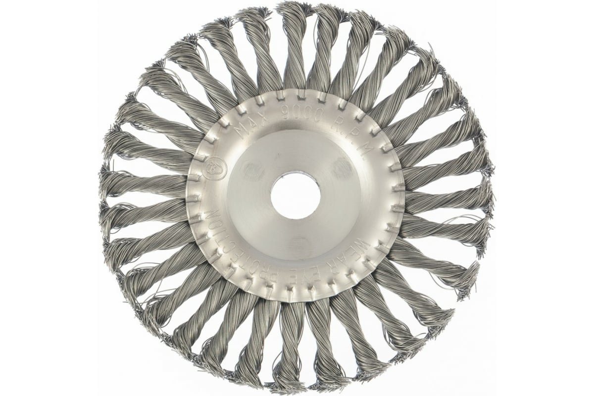 

Щетка-насадка для УШМ Matrix плоская витая 175х22,2 мм