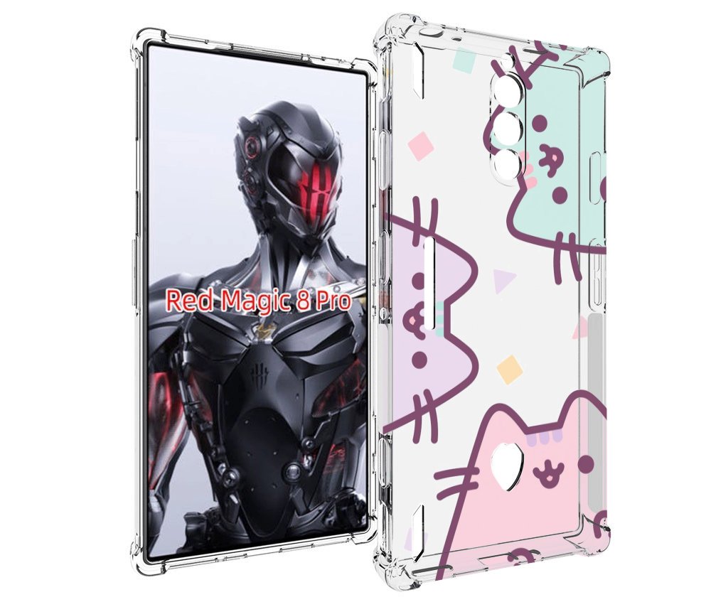 

Чехол MyPads котики зеленый фиолетовый розовый женский для ZTE Nubia Red Magic 8 Pro / ..., Tocco