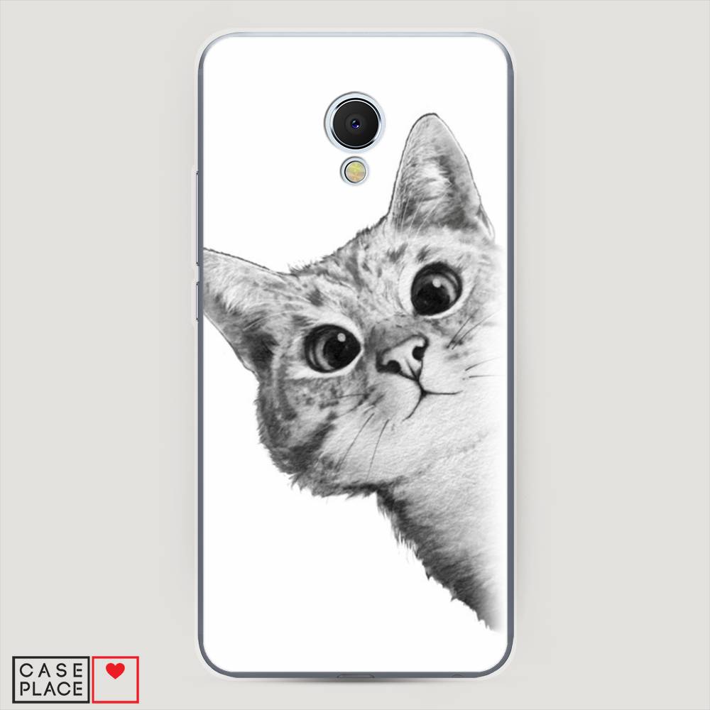 

Чехол Awog на Meizu MX6 "Кот рисунок черно-белый", Черный, 70950-1