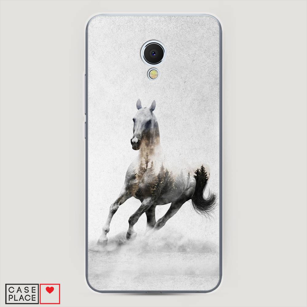 

Чехол Awog на Meizu MX6 "Лошадь лес", Серый;черный, 70950-2