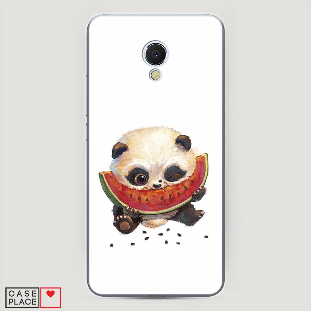 

Чехол Awog на Meizu MX6 "Малыш панды с арбузом", Белый;красный, 70950-1