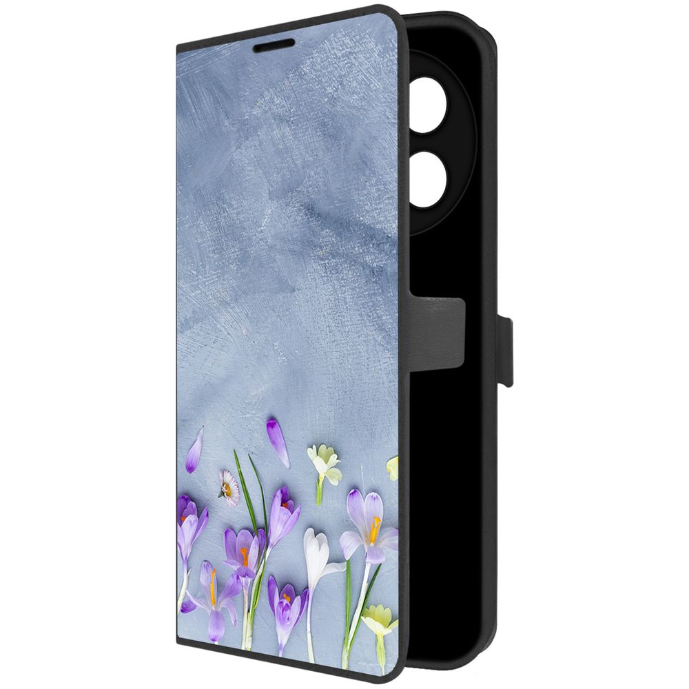 

Чехол-книжка Krutoff Eco Book для ITEL S24 Цветочное настроение (черный)