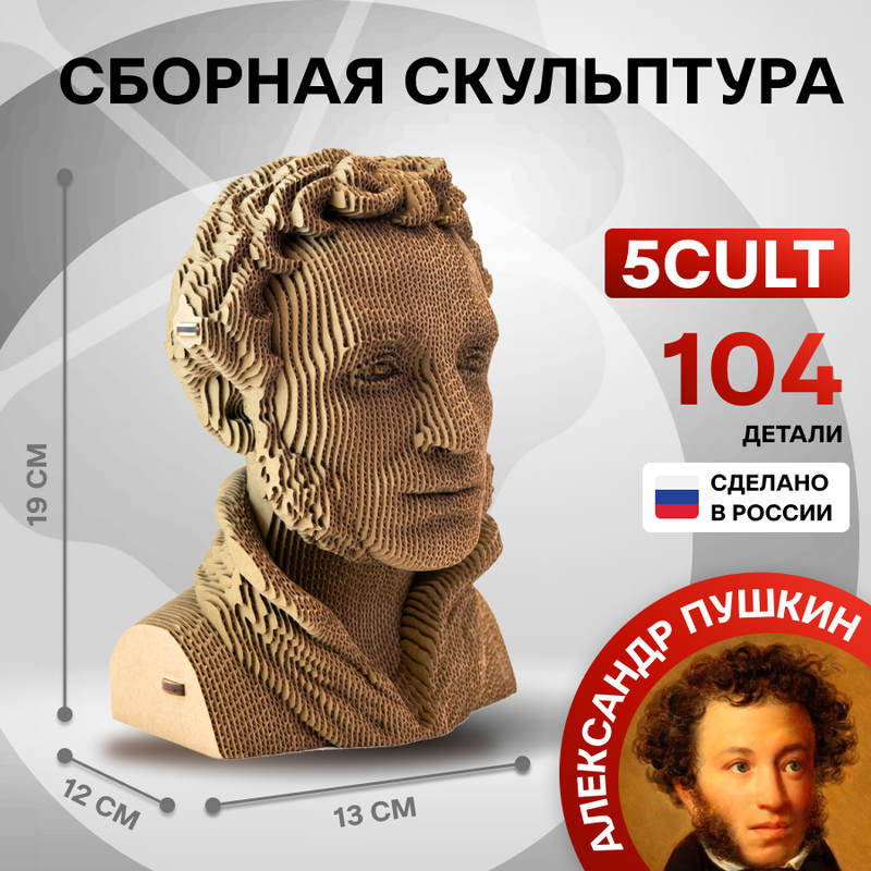 

Сборная скульптура 5CULT Пушкин Александр Сергеевич, Классики