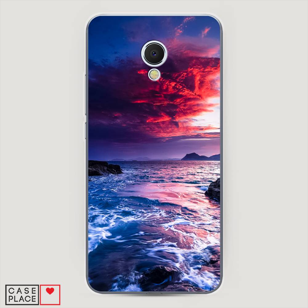 

Чехол Awog на Meizu MX6 "Волны 1", Розовый;синий, 70950-4