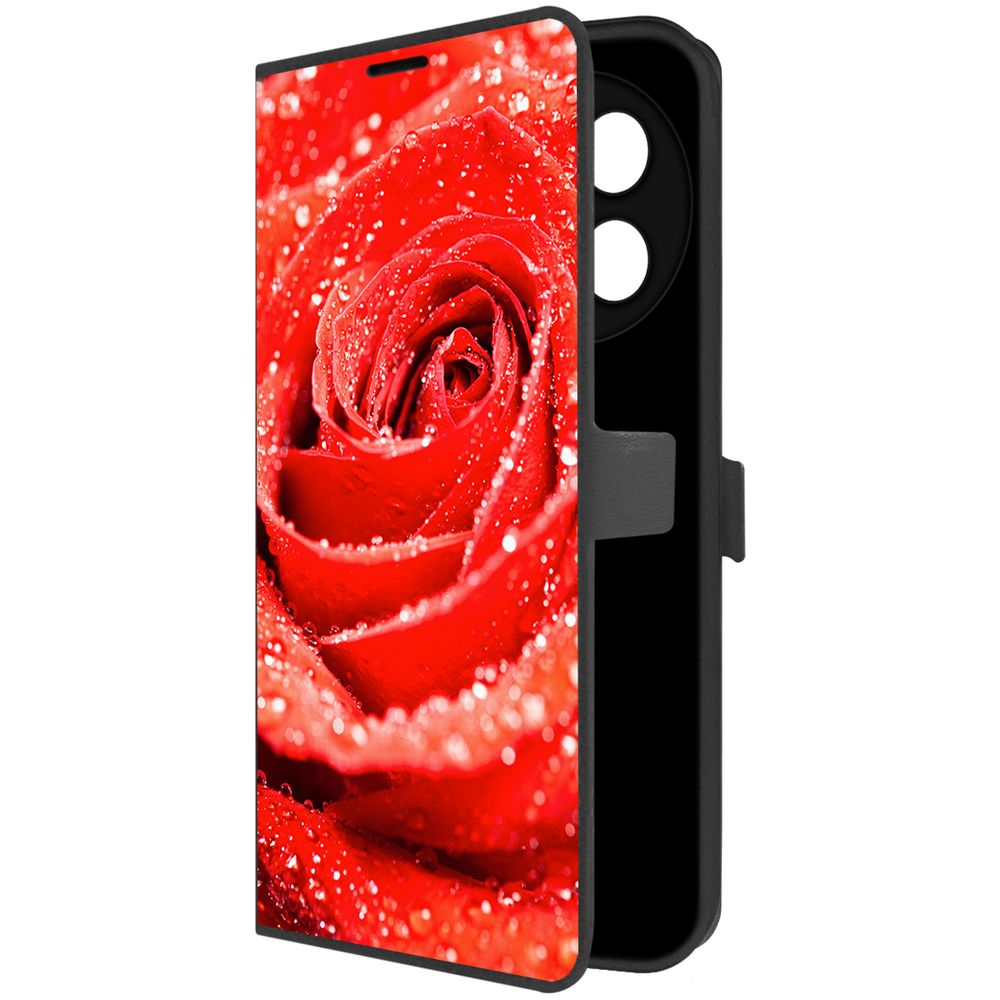 

Чехол-книжка Krutoff Eco Book для ITEL S24 Роза (черный)