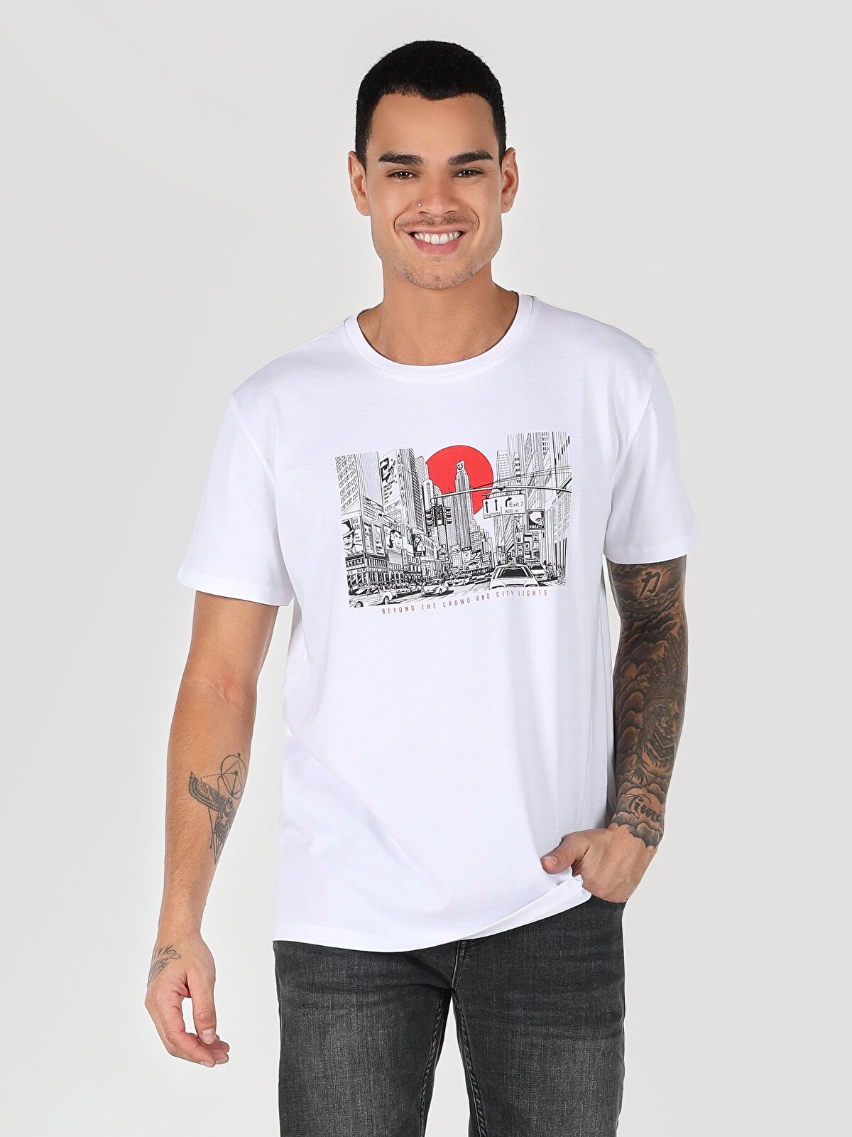 

Футболка мужская Colin's CL1062795_Q1.V1_WHT белая S, Белый, CL1062795_Q1.V1_WHT