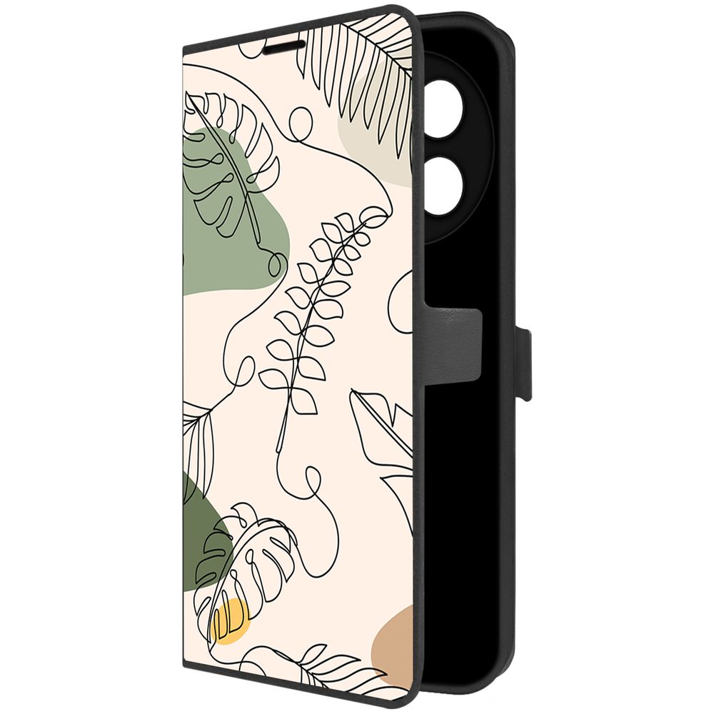 

Чехол-книжка Krutoff Eco Book для ITEL S24 Линия весны (черный)