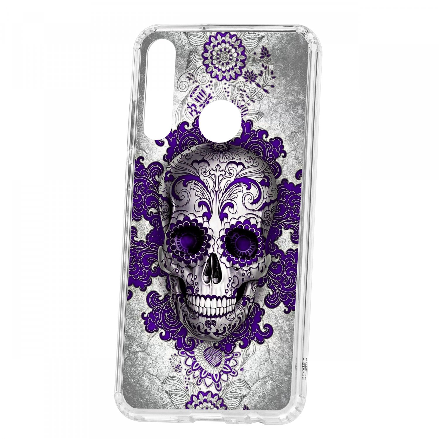 

Чехол для Huawei Y6p 2020 КRUЧЕ Print Sugar Skull, Фиолетовый;серый;черный, Print