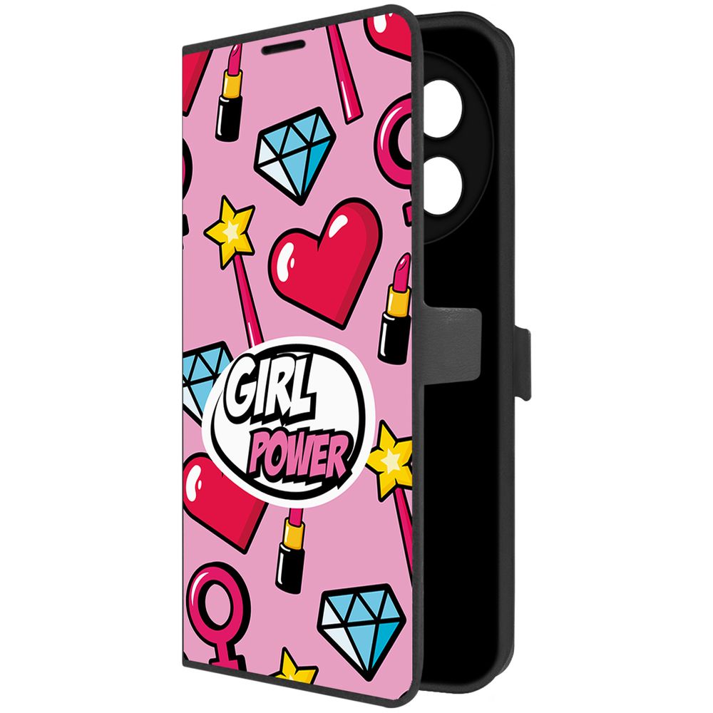 

Чехол-книжка Krutoff Eco Book для ITEL S24 Girl Power (черный)