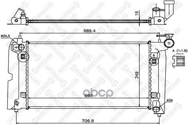 

10-25362-Sx_Радиатор Системы Охлаждения Toyota Corolla 1.4/1.6 01>