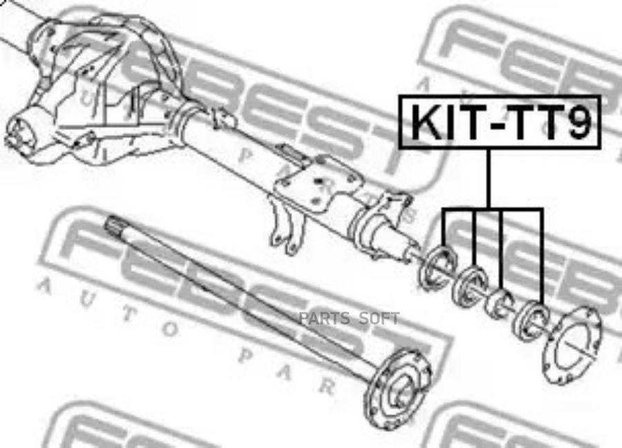 

Подшипник задней полуоси комплект FEBEST KIT-TT9