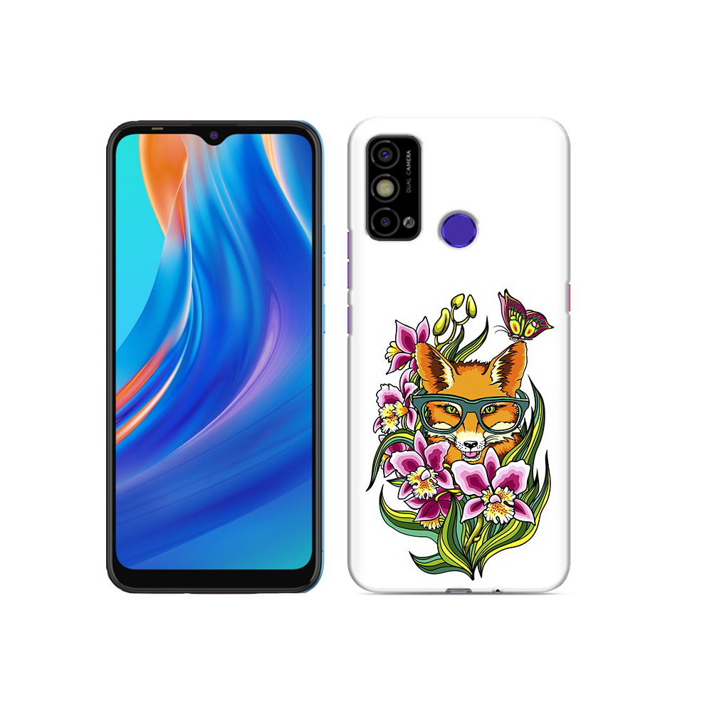 

Чехол MyPads Tocco для Tecno Spark Go Лиса в цветах, Прозрачный, Tocco