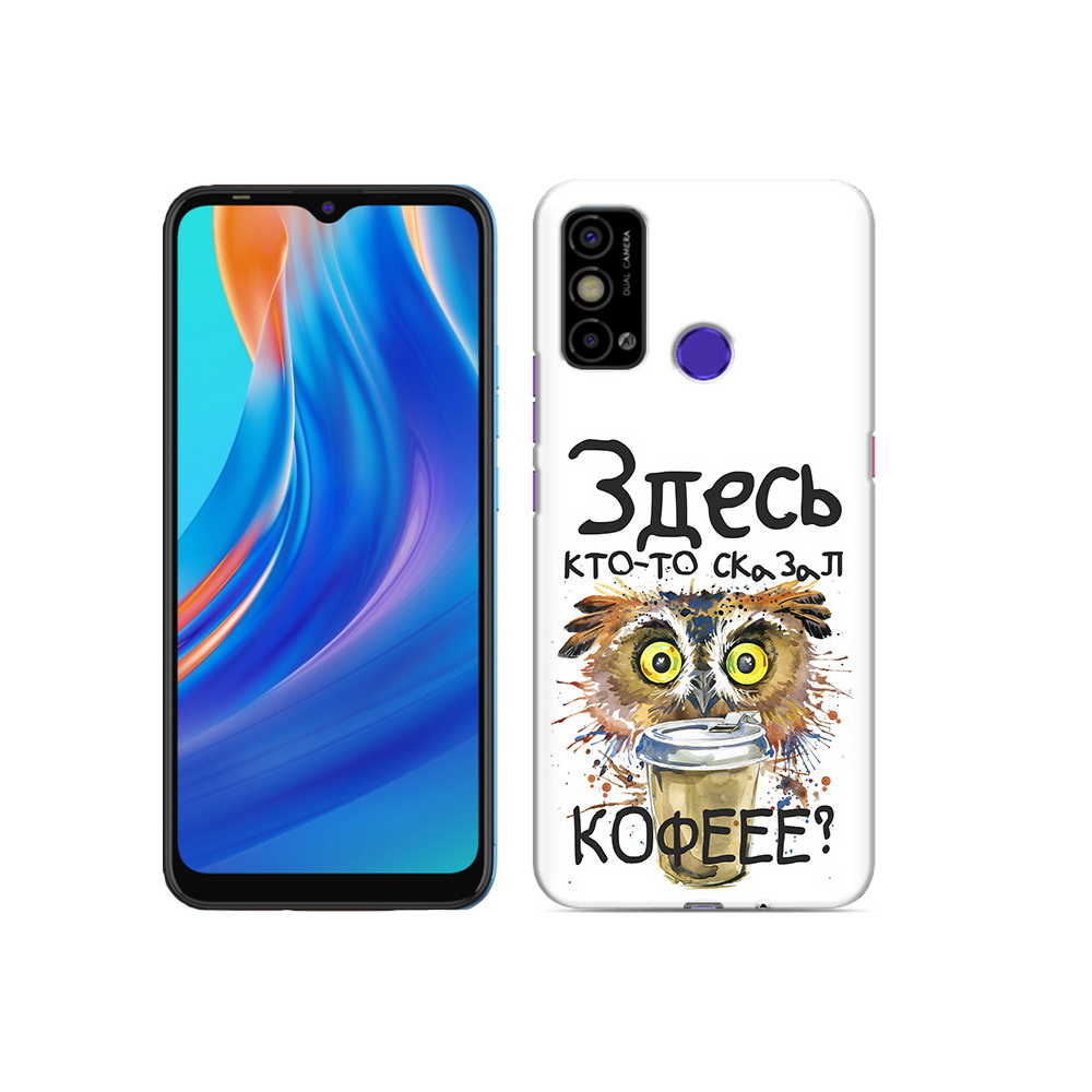 

Чехол MyPads Tocco для Tecno Spark Go Любительница кофе, Прозрачный, Tocco