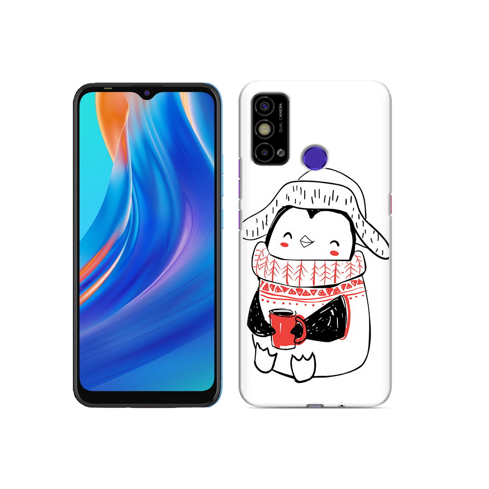

Чехол MyPads Tocco для Tecno Spark Go Милый пингвин, Прозрачный, Tocco