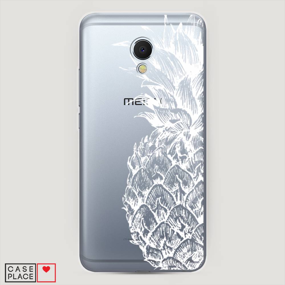 

Чехол Awog на Meizu MX6 "Ананас графика белая", Белый, 70950-10