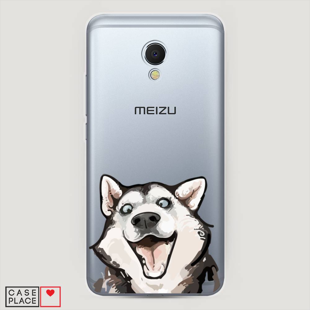 

Чехол Awog на Meizu MX6 "Радостный хаски", Белый;голубой;черный, 70950-1
