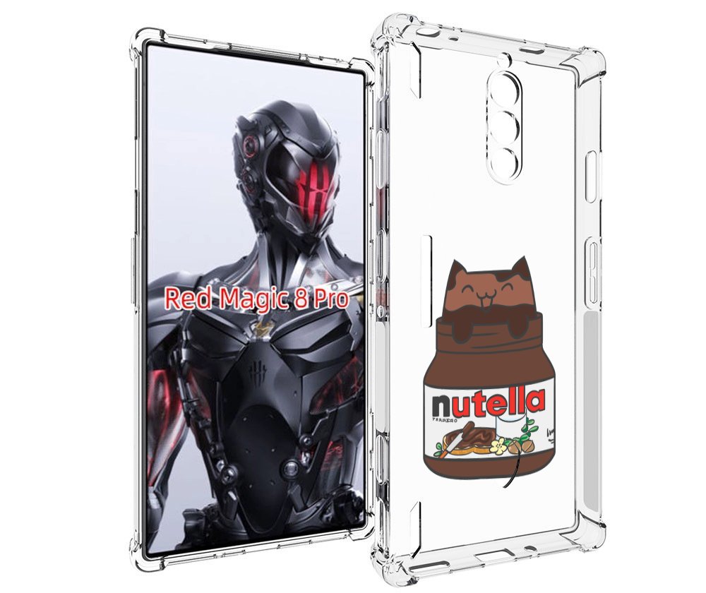 Чехол MyPads кошечка-в-нутелле для ZTE Nubia Red Magic 8 Pro / Red Magic 8 Pro Plus