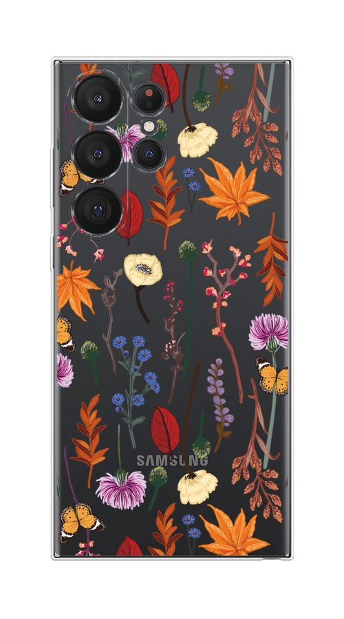 

Чехол Homey на Samsung Galaxy S23 Ultra 5G "Orange Purple flowers", Оранжевый;красный;розовый;желтый;прозрачный, 2107550-1