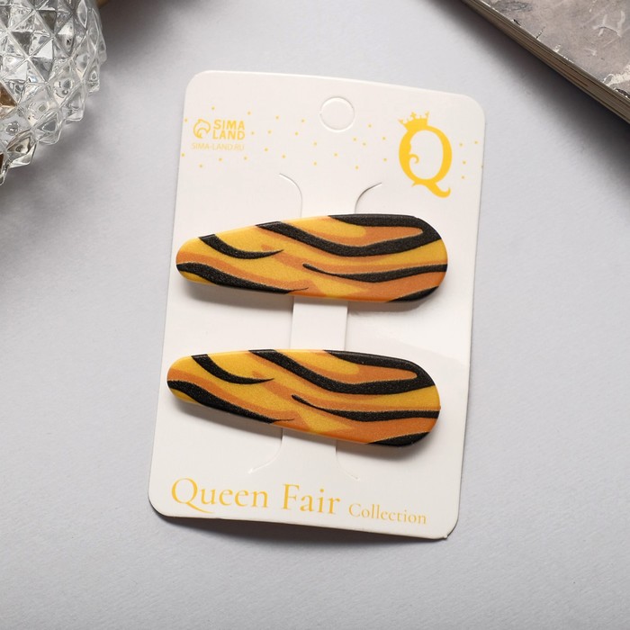 

Заколка клик-клак Queen fair 7225837 коричневая/черная, 2 шт, Коричневый;черный, 7225837