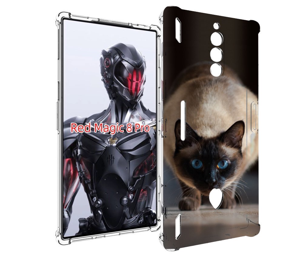Чехол MyPads кошка сиамская для ZTE Nubia Red Magic 8 Pro / Red Magic 8 Pro Plus