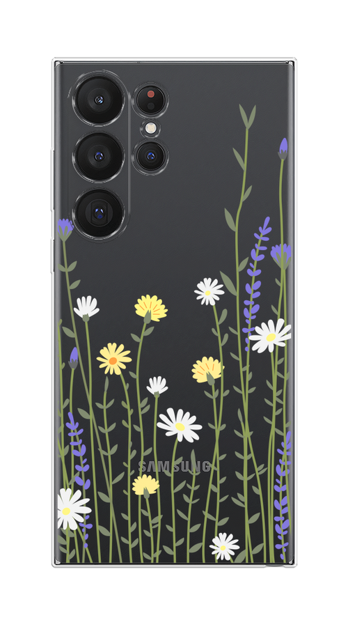 

Чехол Homey на Samsung Galaxy S23 Ultra 5G "Ромашка и лаванда", Зеленый;желтый;прозрачный, 2107550-1