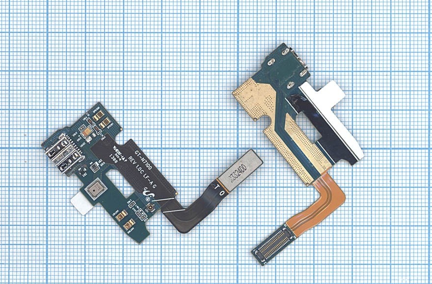 

Разъем Micro USB для Samsung N7100 (плата с системным разъемом, микрофоном и шлейфом)