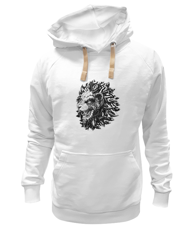 

Худи унисекс Printio Лев царь белое 3XL, Белый, Лев царь