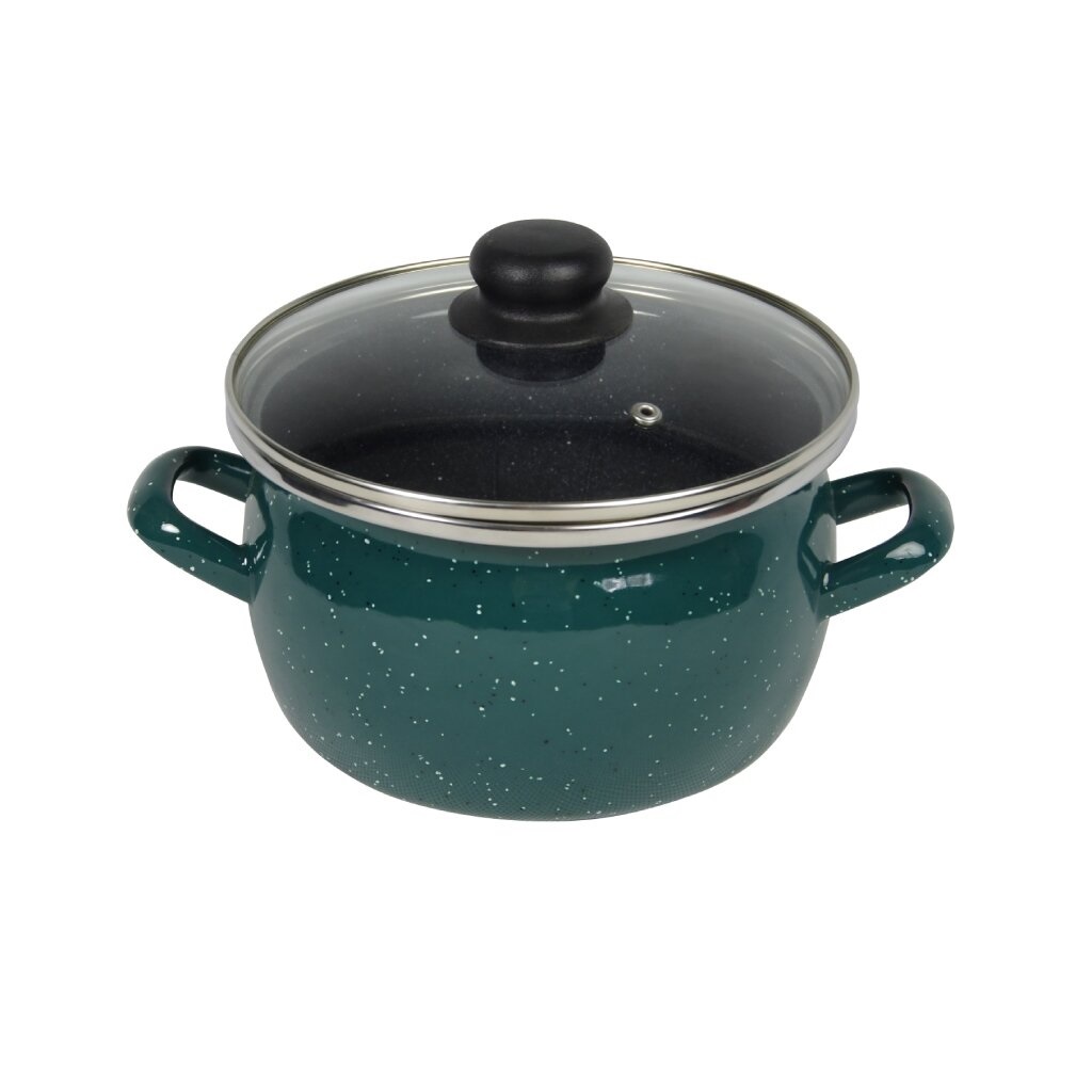 Кастрюля 2.5 л с крышкой сферическая Сантэкс Малахит 1-2425112 индукция