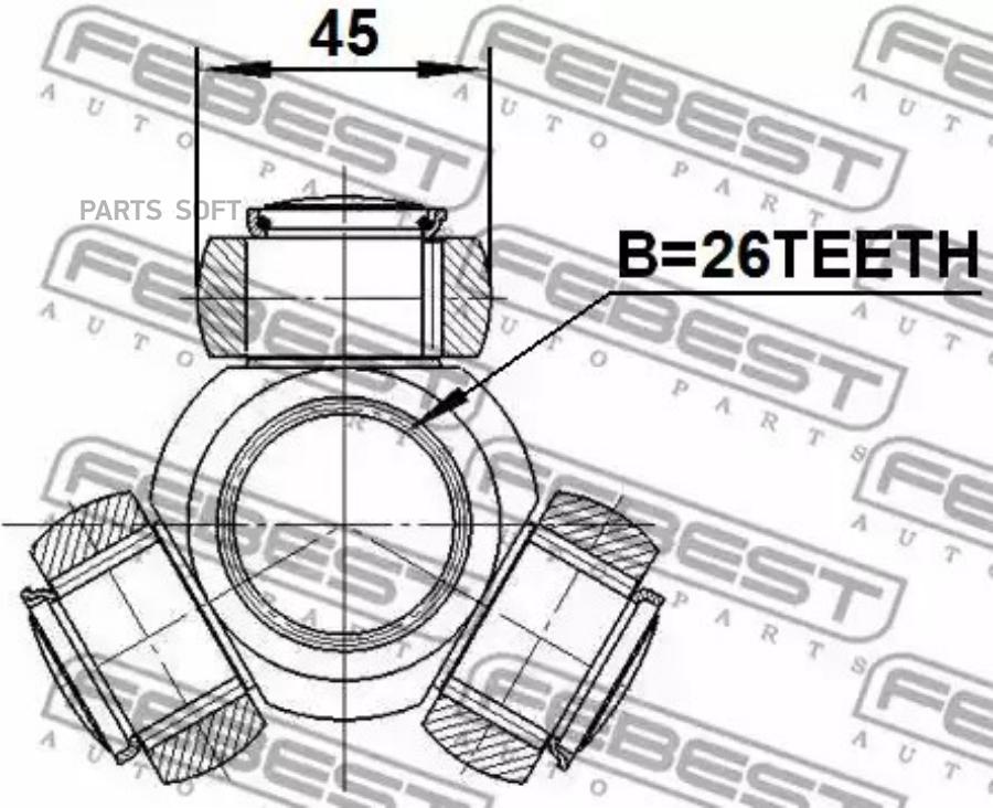 

Трипоид 26x45 FEBEST 0116-AGV10