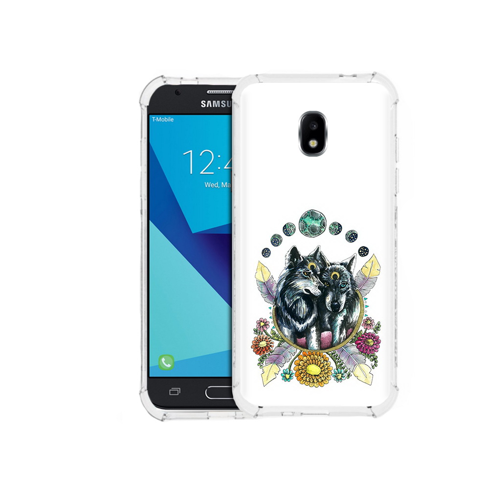 

Чехол MyPads Tocco для Samsung Galaxy J3 (2017) красивые волки абстракция, Прозрачный, Tocco