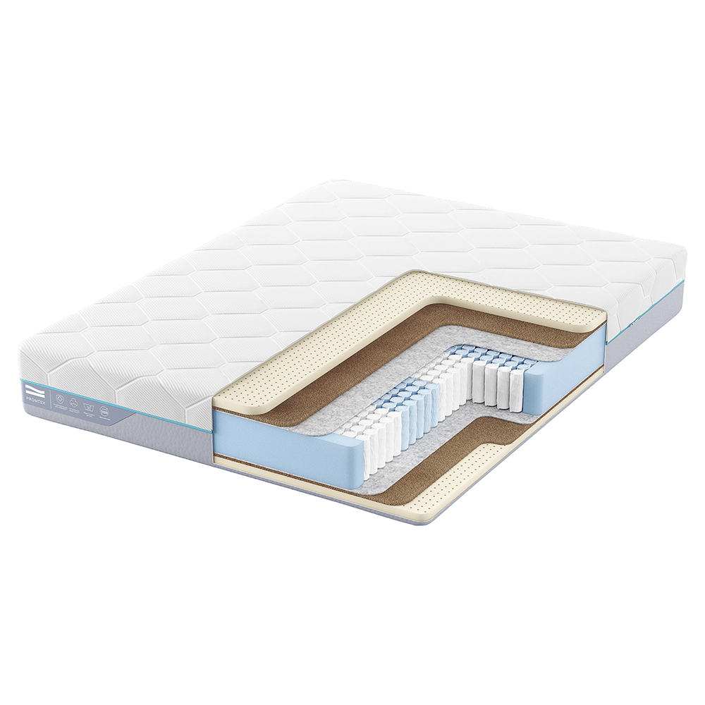 

Матрас анатомический Promtex Multipacket Middle 120x200 независимые пружины, Белый, Middle