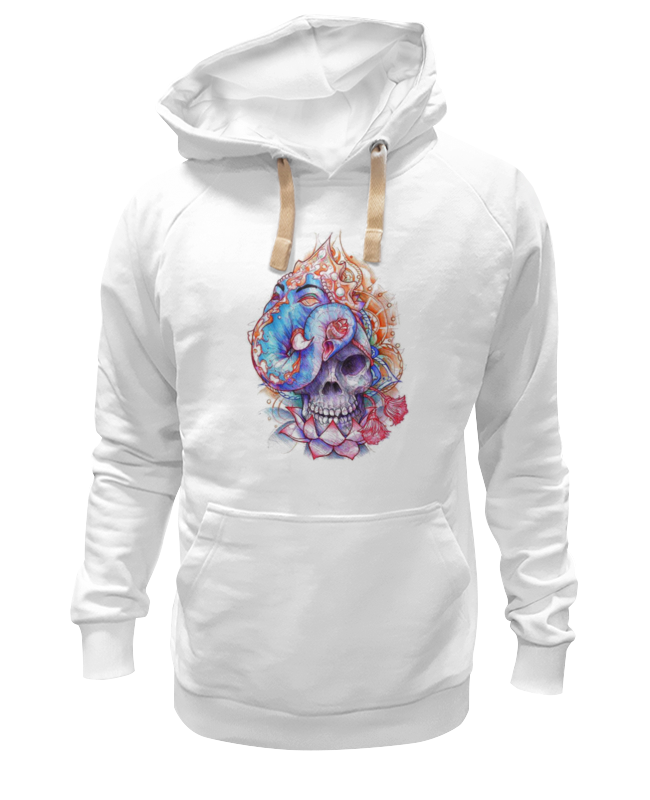 

Худи унисекс Printio Skull art белое 3XL, Белый, Skull art