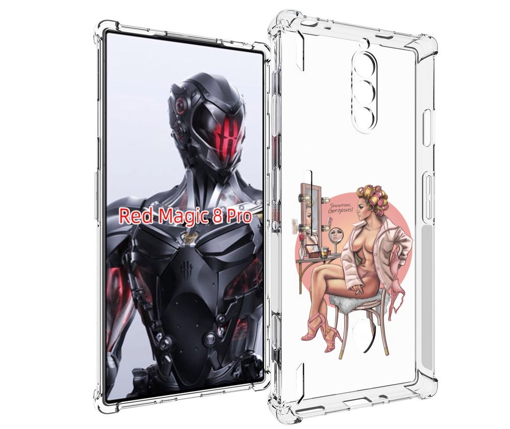 Чехол MyPads красивая-девушка-с-зеркалом женский для ZTE Nubia Red Magic 8 Pro / Red Ma...