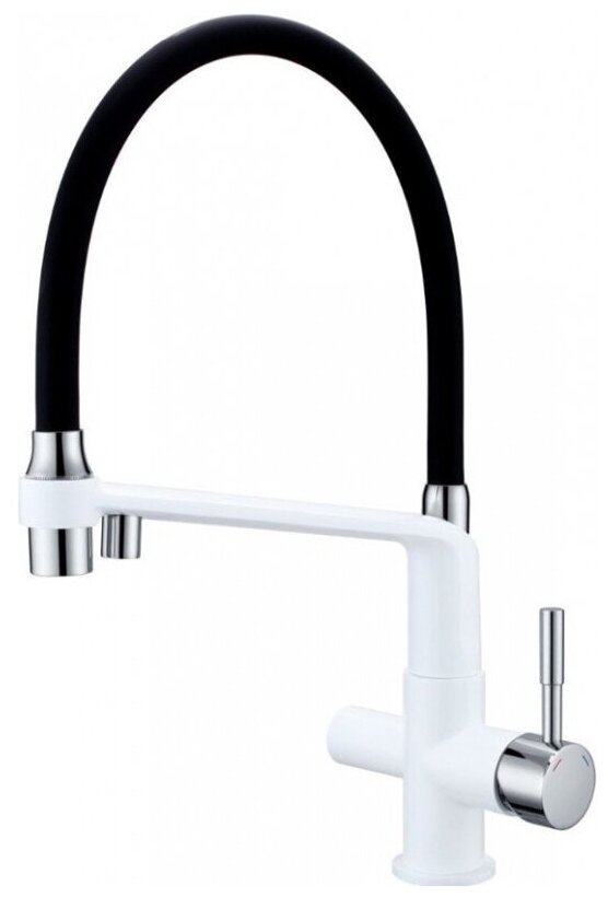 Смеситель для кухни (мойки) Gappo G4398-9 белый/черный ручной душ gappo