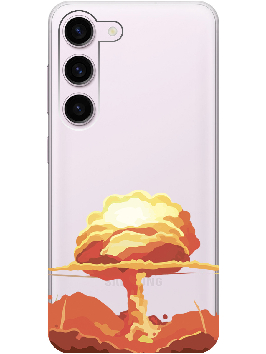 

Чехол на Samsung Galaxy S23 силиконовый с принтом "Boom", Прозрачный;красный, 20000883