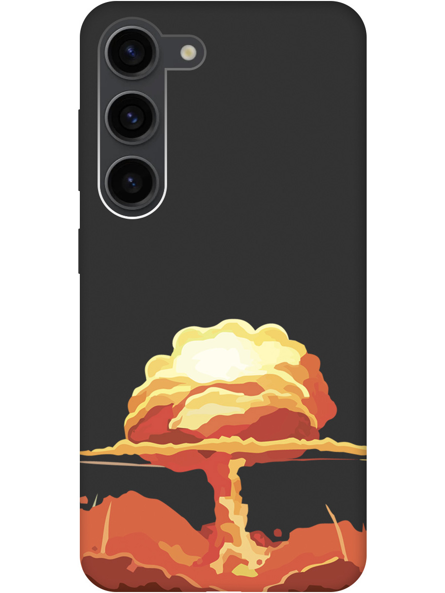 

Чехол на Samsung Galaxy S23 силиконовый матовый Soft Touch с принтом "Boom", Черный;красный, 20000884