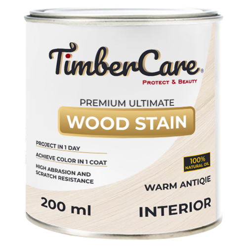фото Масло для дерева и мебели timbercare wood stain, античный белый / warm antique, 0.2 л