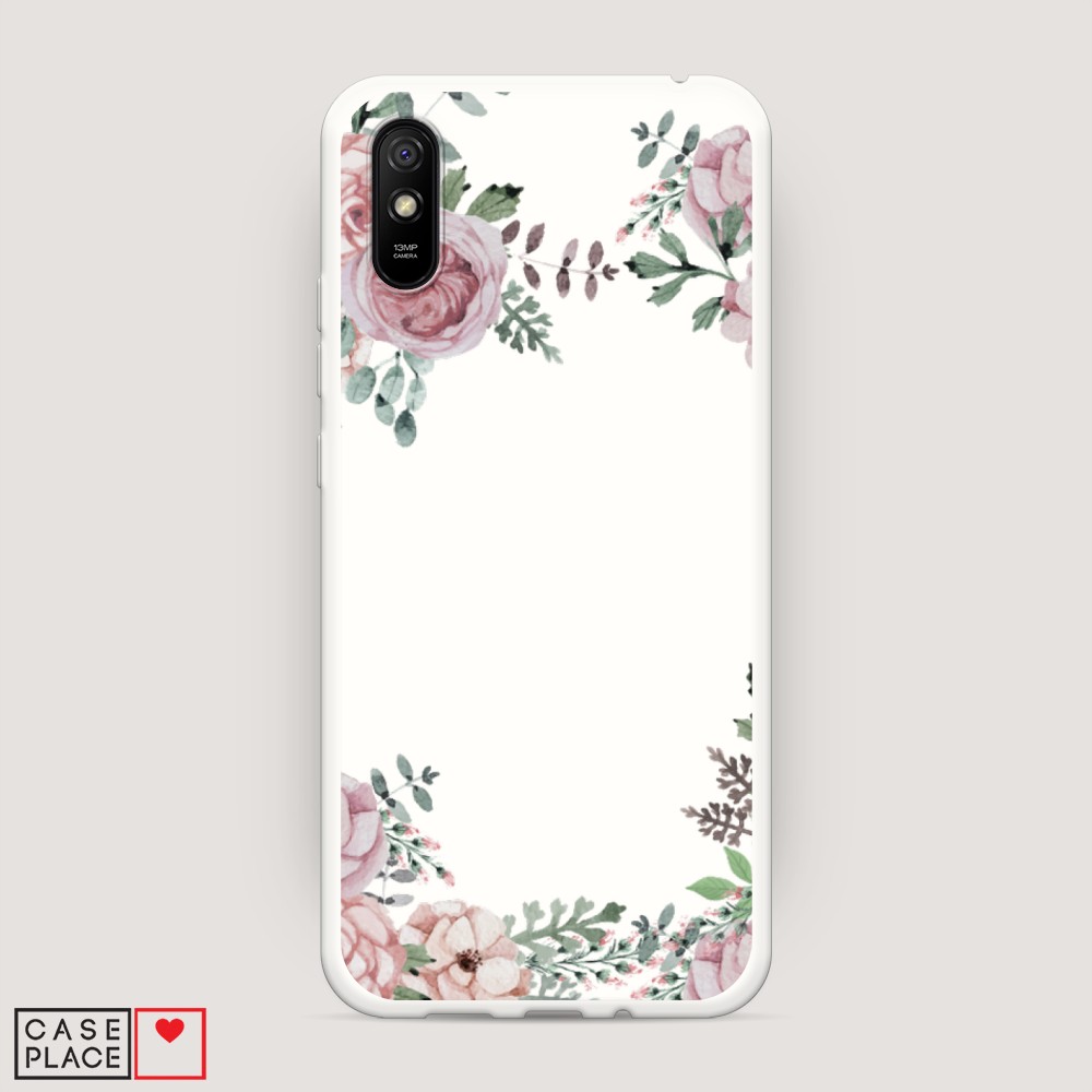 

Матовый силиконовый чехол "Нежные розы акварель" на Xiaomi Redmi 9A, 38957-1